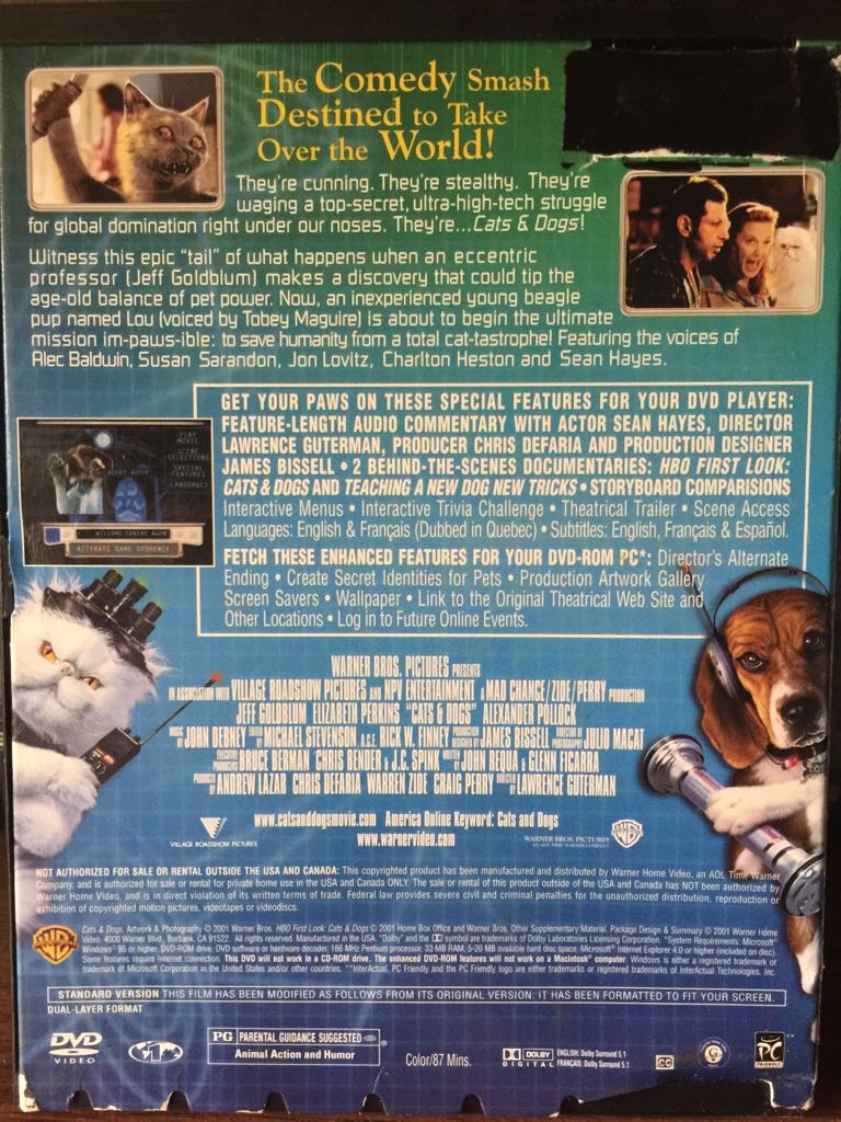 Cats & Dogs DVD movie collectible - Main Image 2