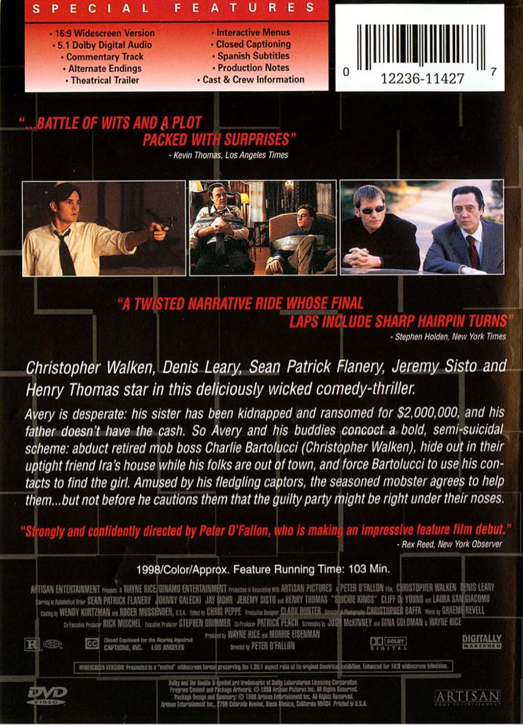 Suicide Kings DVD movie collectible [Barcode 7090001711329] - Main Image 2