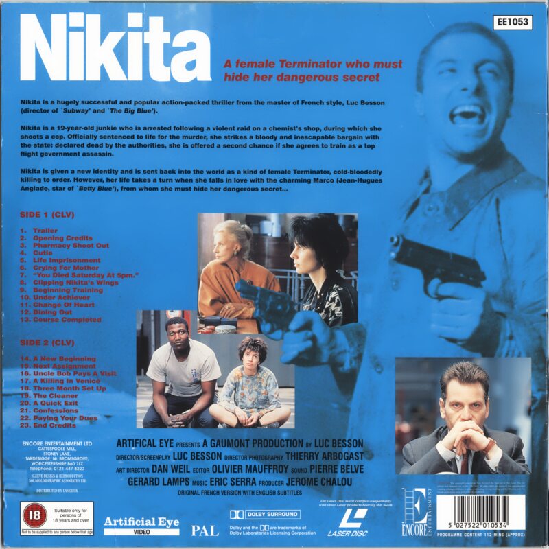Nikita Laser Disc movie collectible [Barcode 5027522010534] - Main Image 2