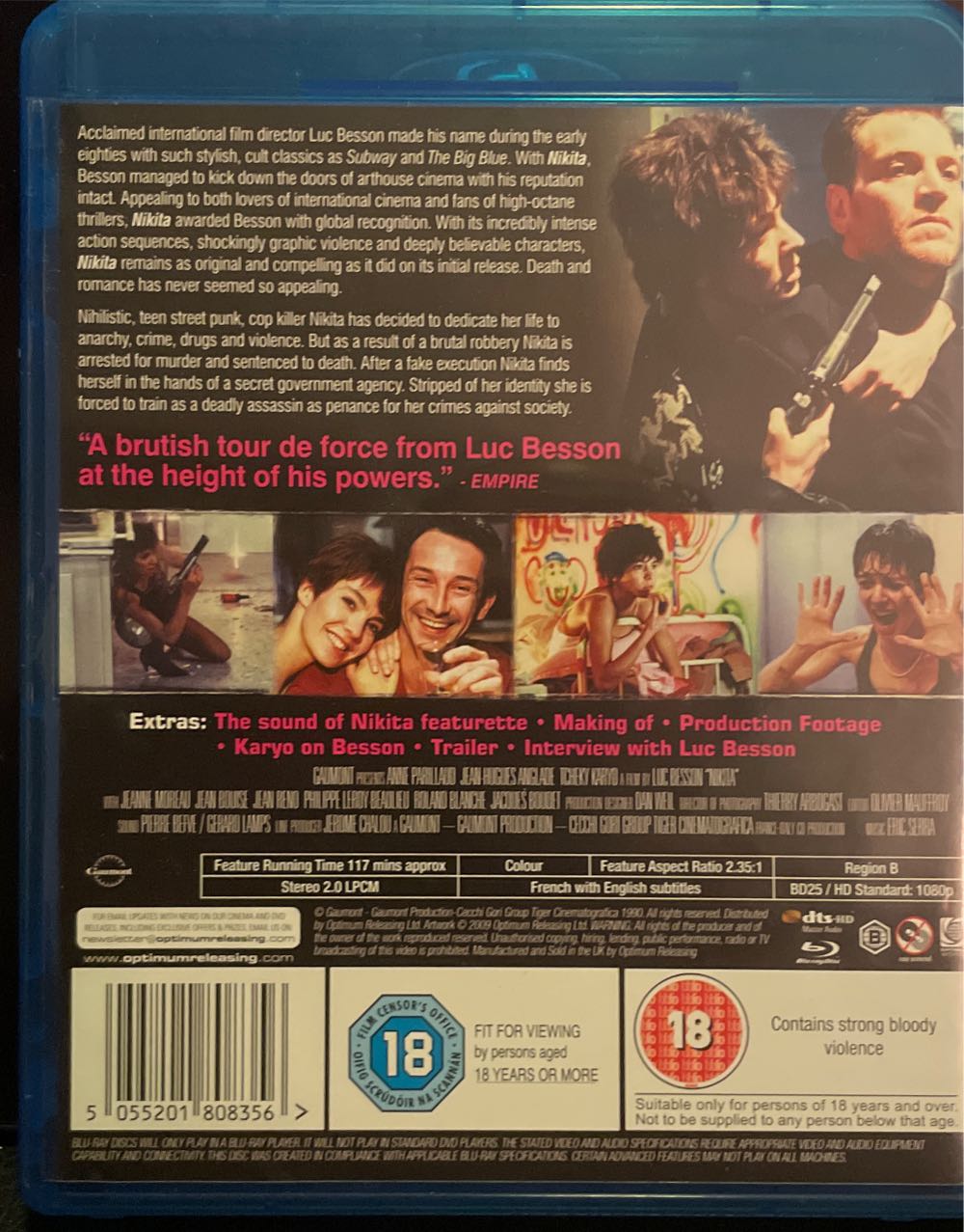 Nikita Blu-ray movie collectible [Barcode 5055201808356] - Main Image 2