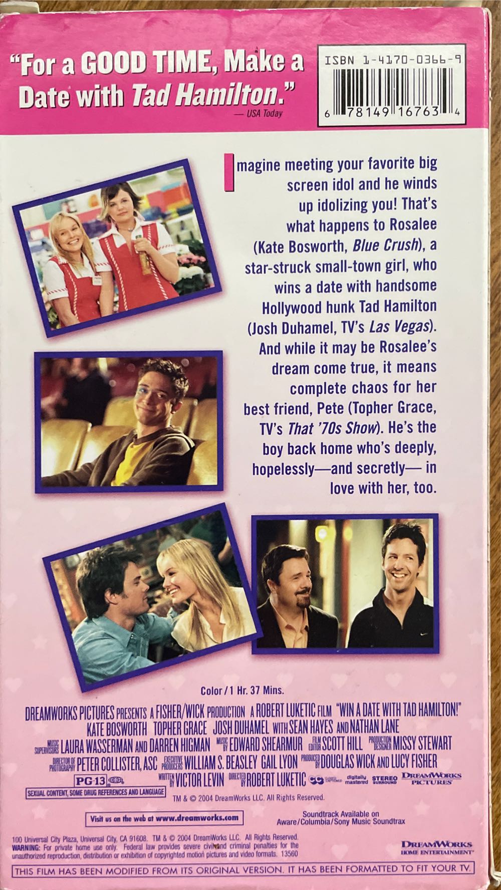 Win a Date with Tad Hamilton! VHS movie collectible [Barcode 678149167634] - Main Image 2