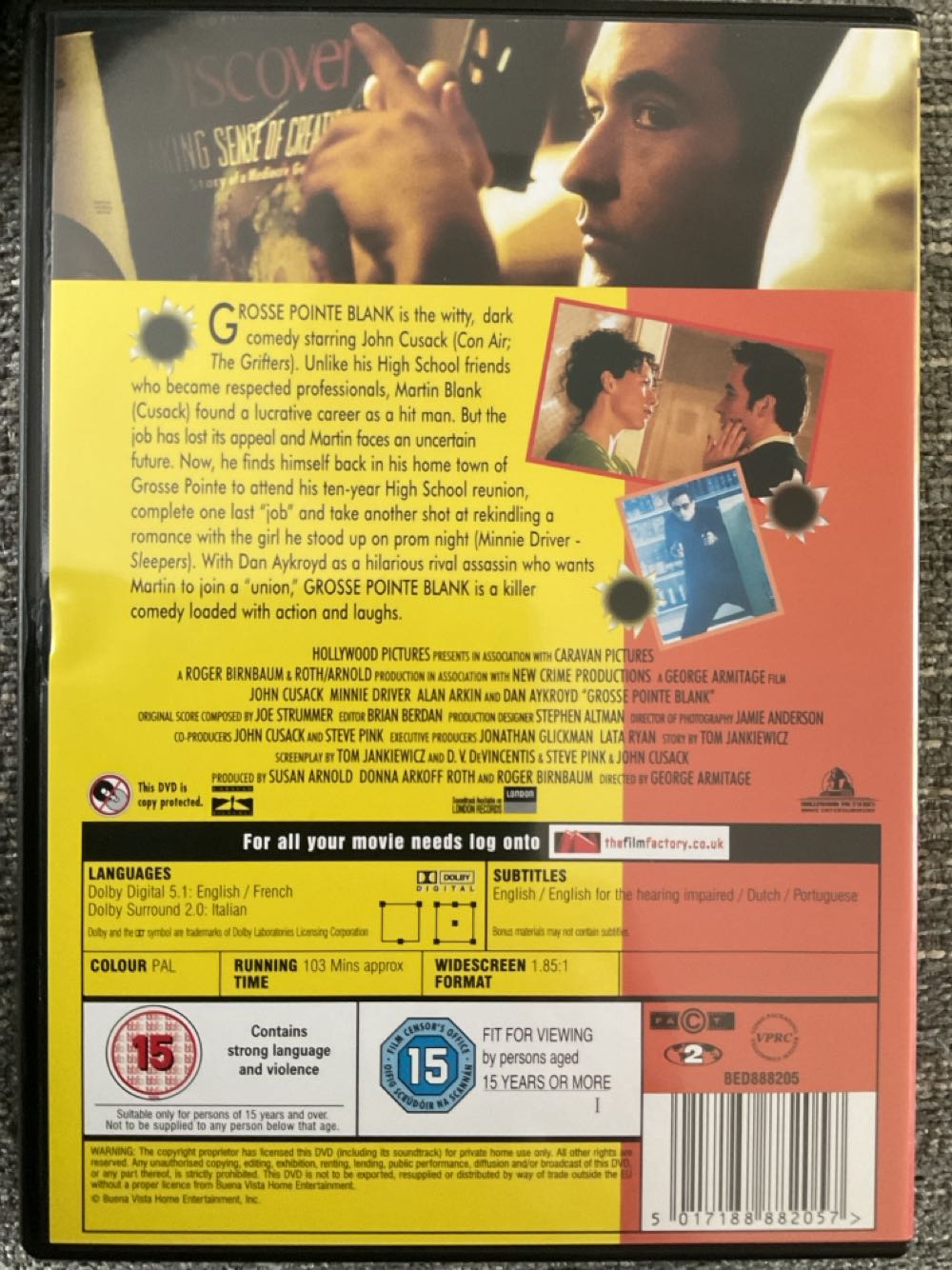 Grosse Pointe Blank DVD movie collectible [Barcode 5017188882057] - Main Image 3