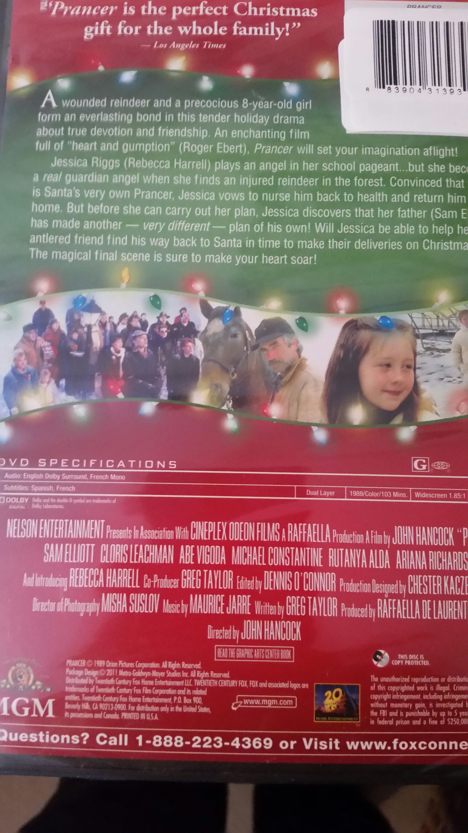 Prancer DVD movie collectible [Barcode 883904313939] - Main Image 2
