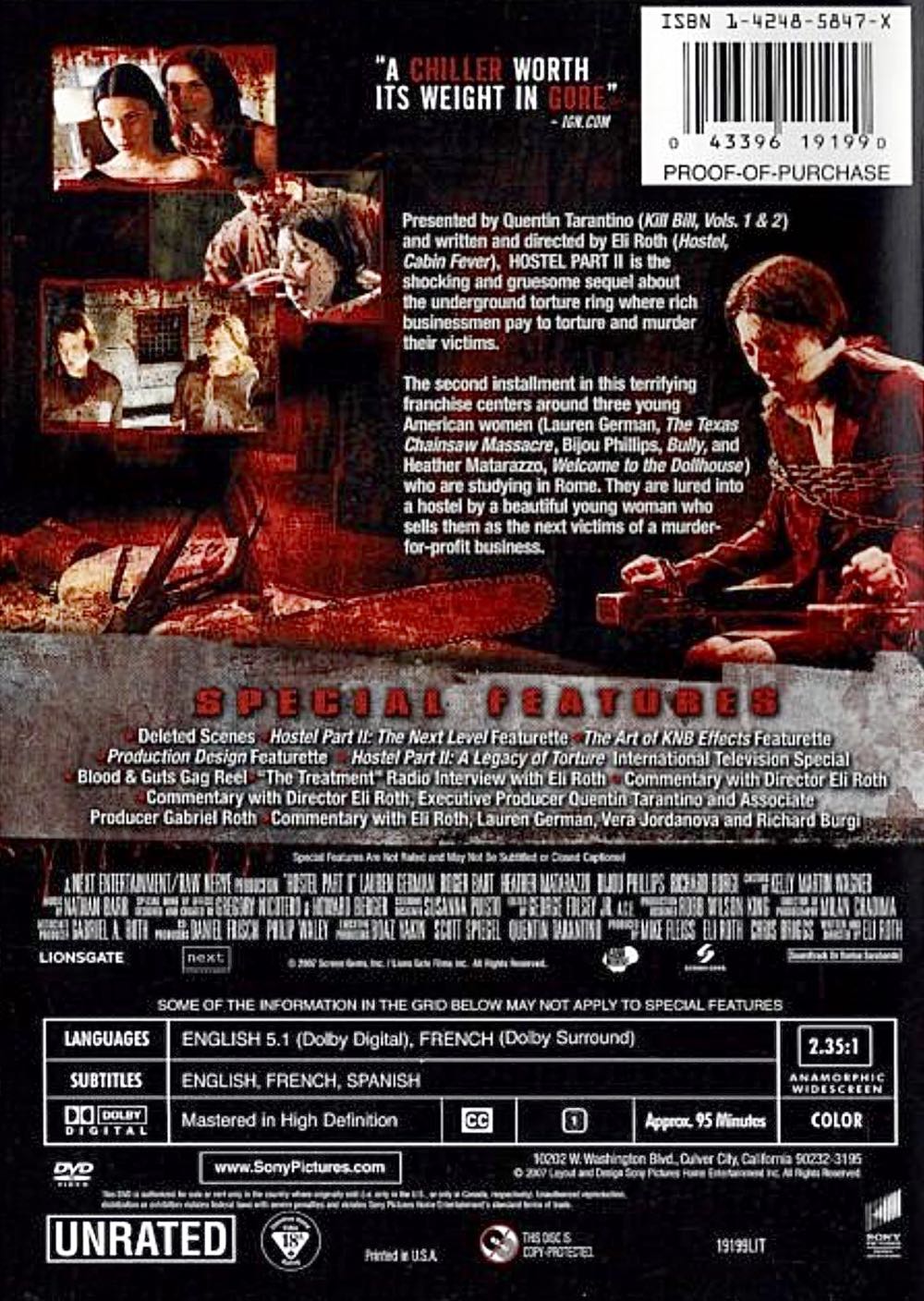 Hostel: Part II DVD movie collectible [Barcode 5051159212115] - Main Image 2