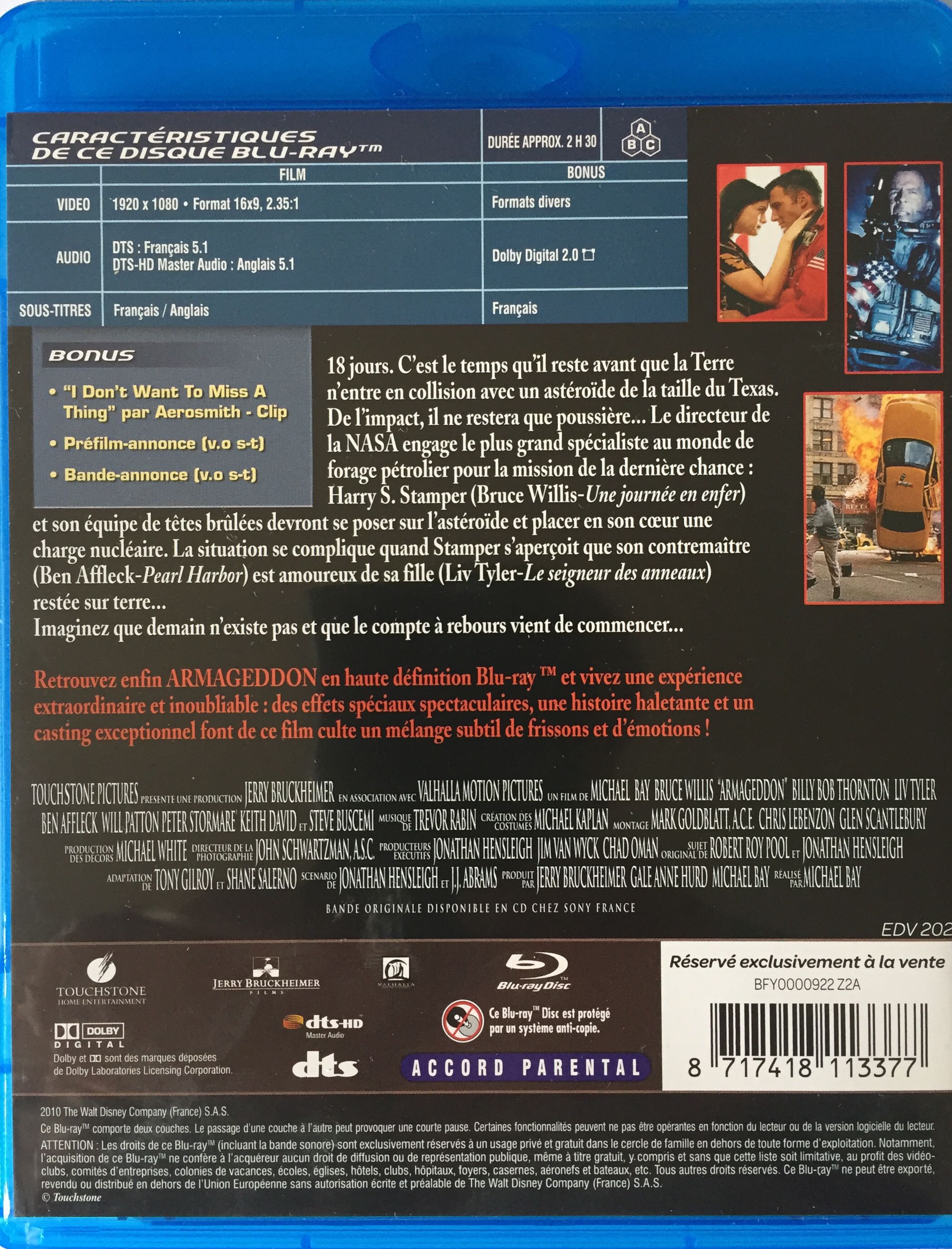 Armageddon Blu-ray movie collectible [Barcode 8717418113377] - Main Image 2
