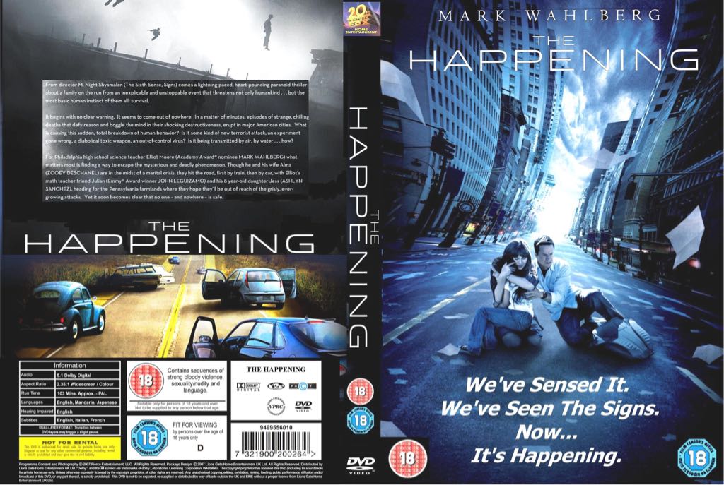 The Happening  DVD movie collectible [Barcode 024543706748] - Main Image 2