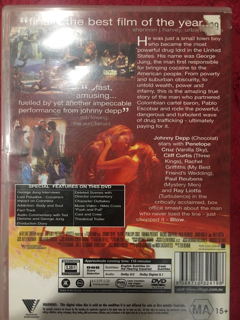 Blow DVD movie collectible [Barcode 9398710324198] - Main Image 2