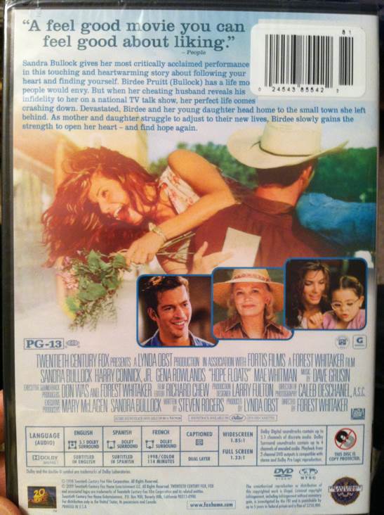 Hope Floats DVD movie collectible [Barcode 024543855422] - Main Image 2