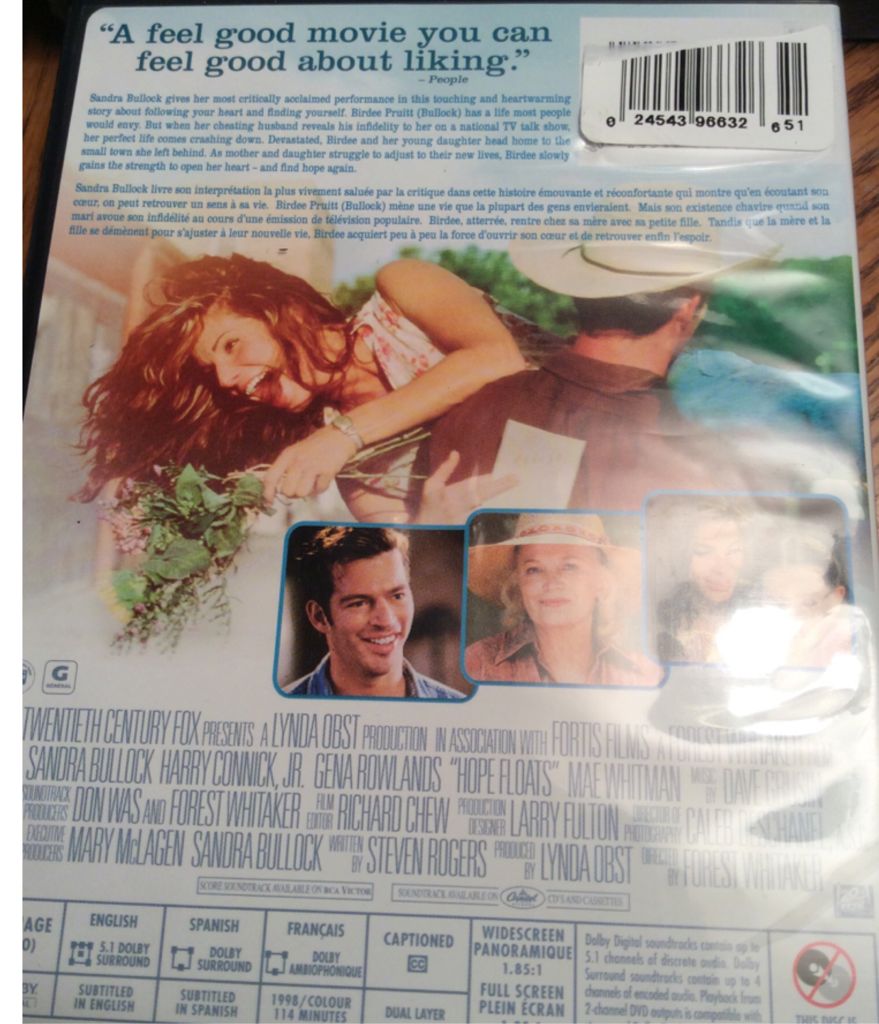 Hope Floats DVD movie collectible [Barcode 024543966326] - Main Image 2