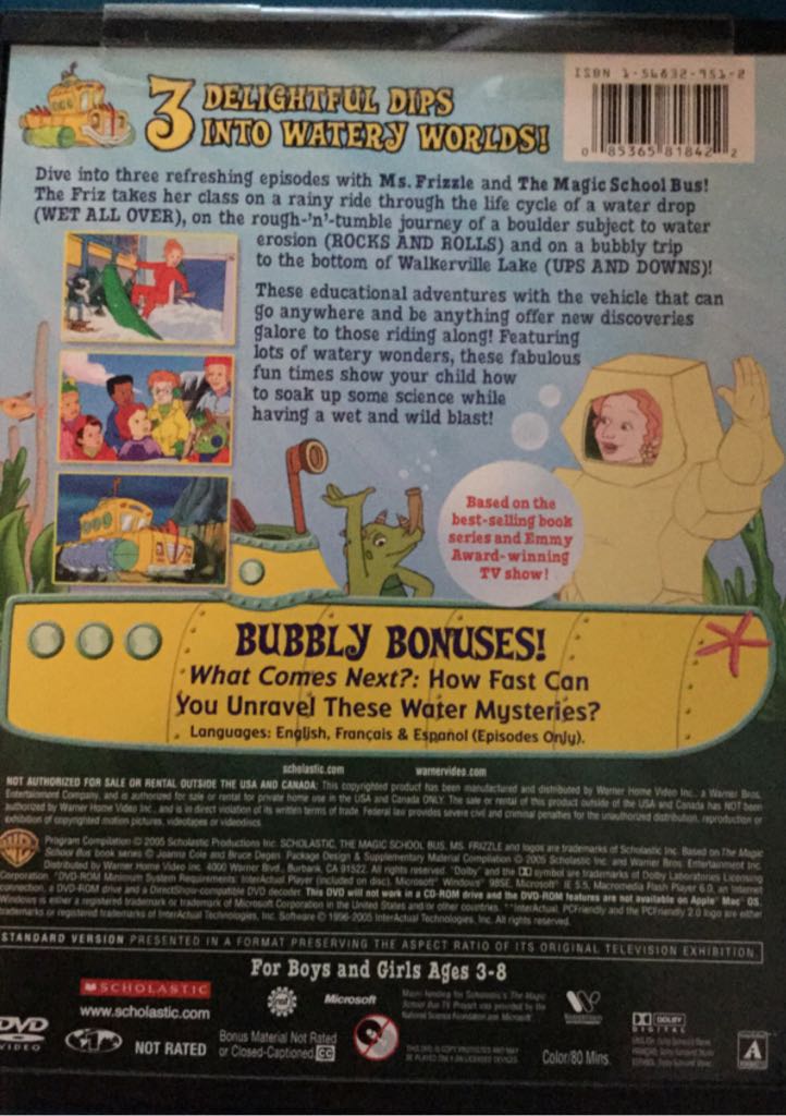 The Magic School Bus: Catches a Wave DVD movie collectible [Barcode 085365818422] - Main Image 2