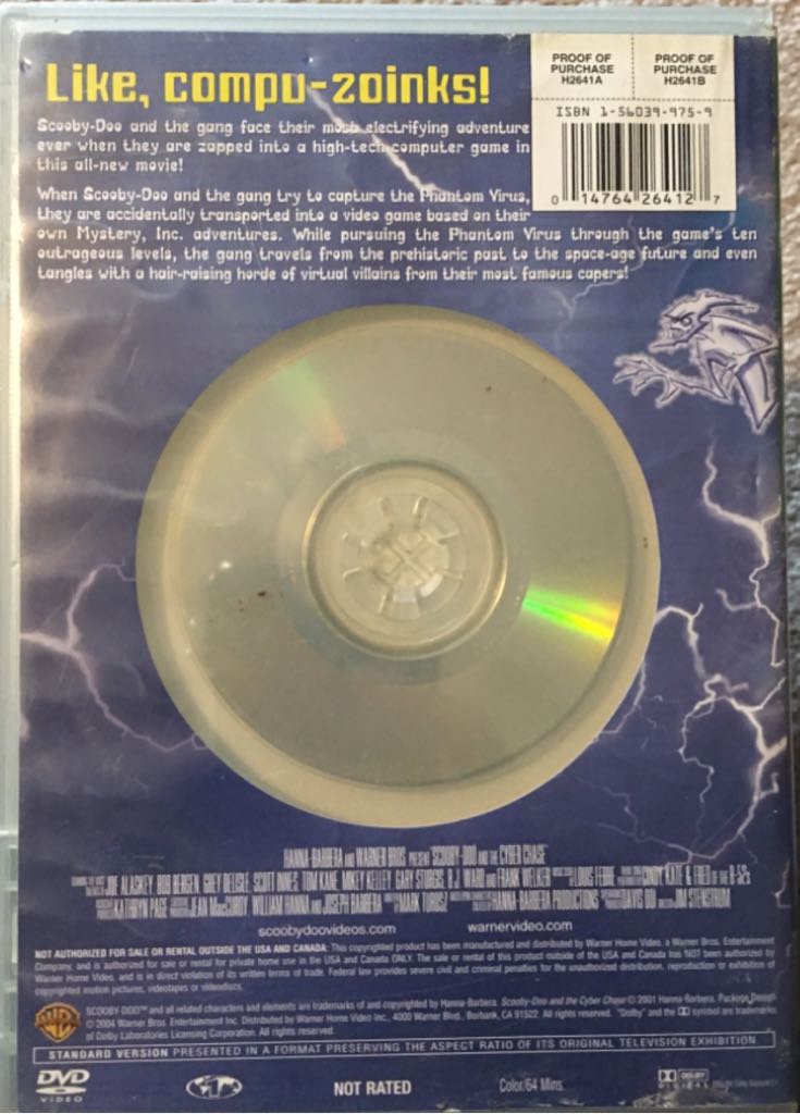 Scooby-Doo: The Cyber Chase DVD movie collectible [Barcode 014764264127] - Main Image 2