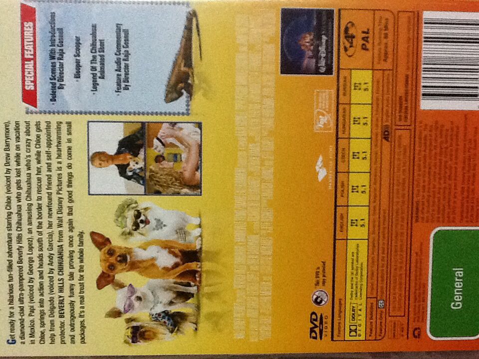 Beverly Hills Chihuahua DVD movie collectible [Barcode 9398520785035] - Main Image 2