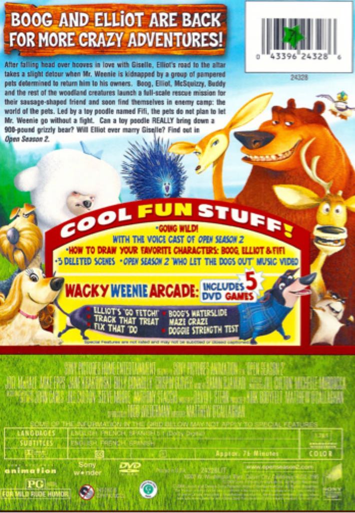 Open Season 2 DVD movie collectible [Barcode 043396296299] - Main Image 2
