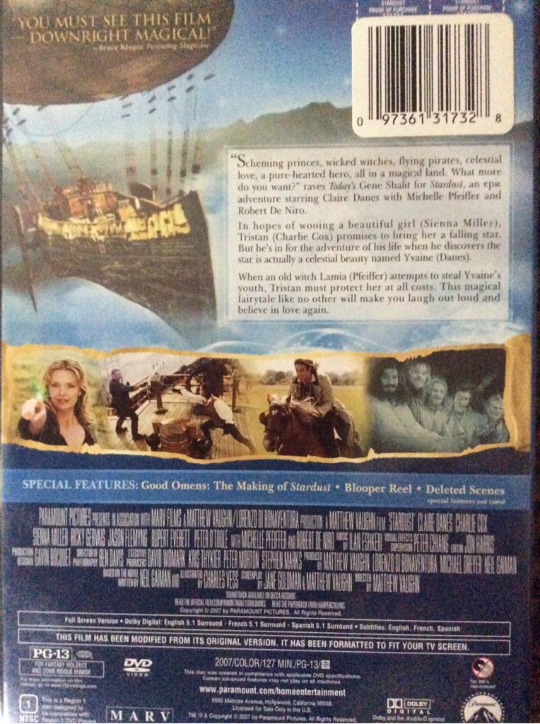 Stardust DVD movie collectible [Barcode 097361317328] - Main Image 2