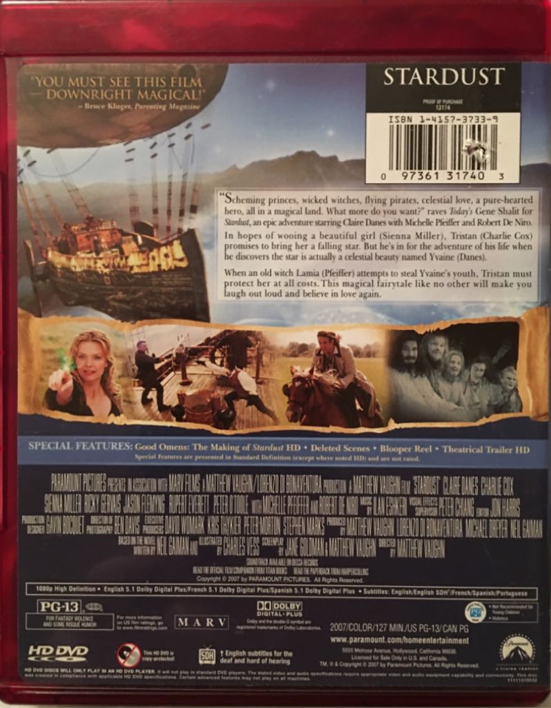 Stardust Blu-ray movie collectible [Barcode 097361317403] - Main Image 2