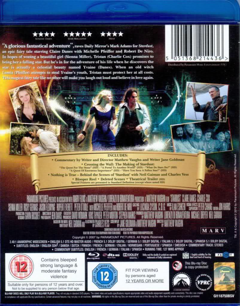 🟦Stardust Blu-ray movie collectible [Barcode 5051368214436] - Main Image 2