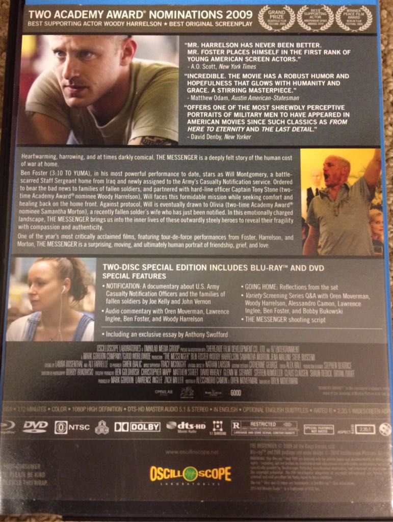 The Messenger Blu-ray movie collectible - Main Image 2