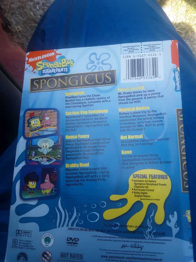 SpongeBob SquarePants: Spongicus DVD movie collectible [Barcode 097368933842] - Main Image 2