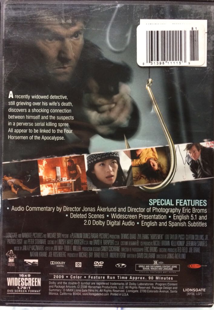 Horsemen DVD movie collectible [Barcode 031398111153] - Main Image 2
