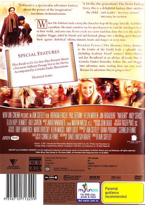 Inkheart DVD movie collectible [Barcode 9398710713299] - Main Image 2