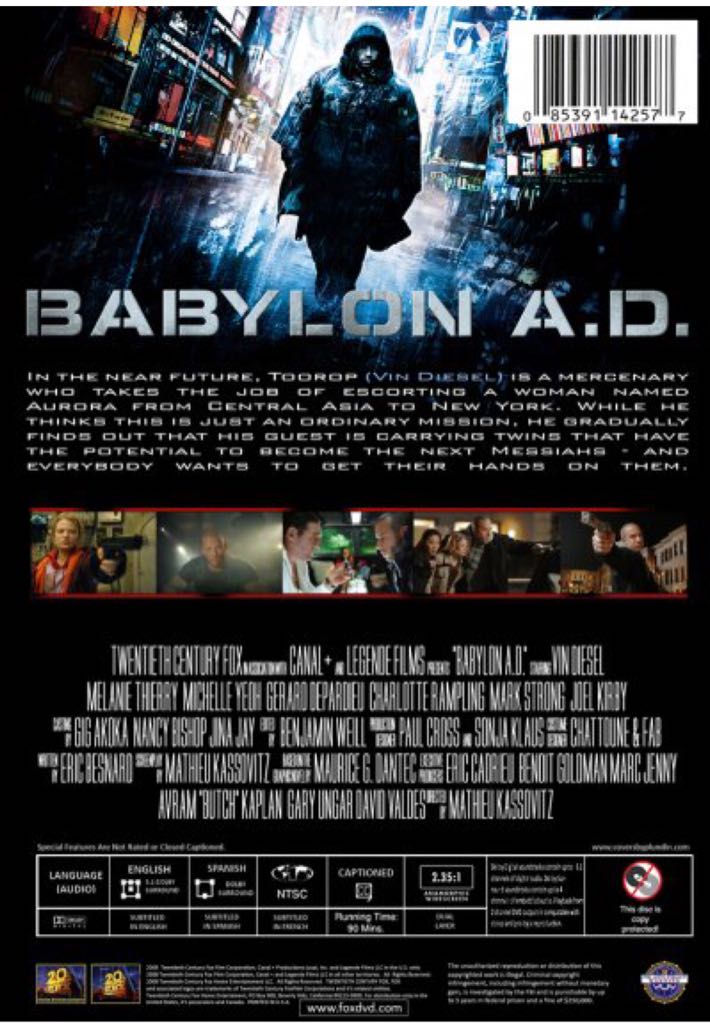 Babylon A.D. Raw And Uncut  DVD movie collectible [Barcode 024543543657] - Main Image 2