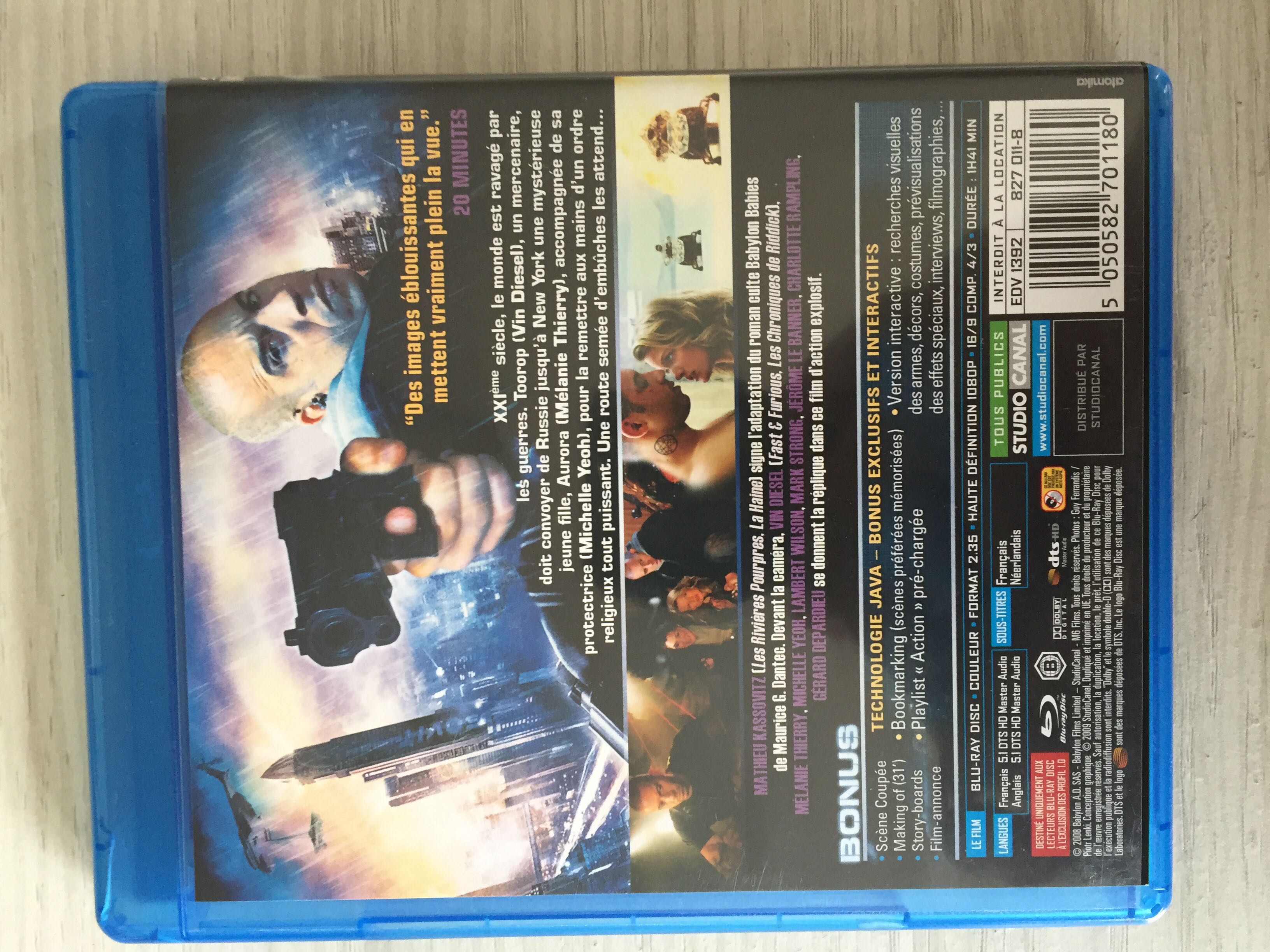 Babylon A.D. Blu-ray movie collectible [Barcode 5050582701180] - Main Image 2