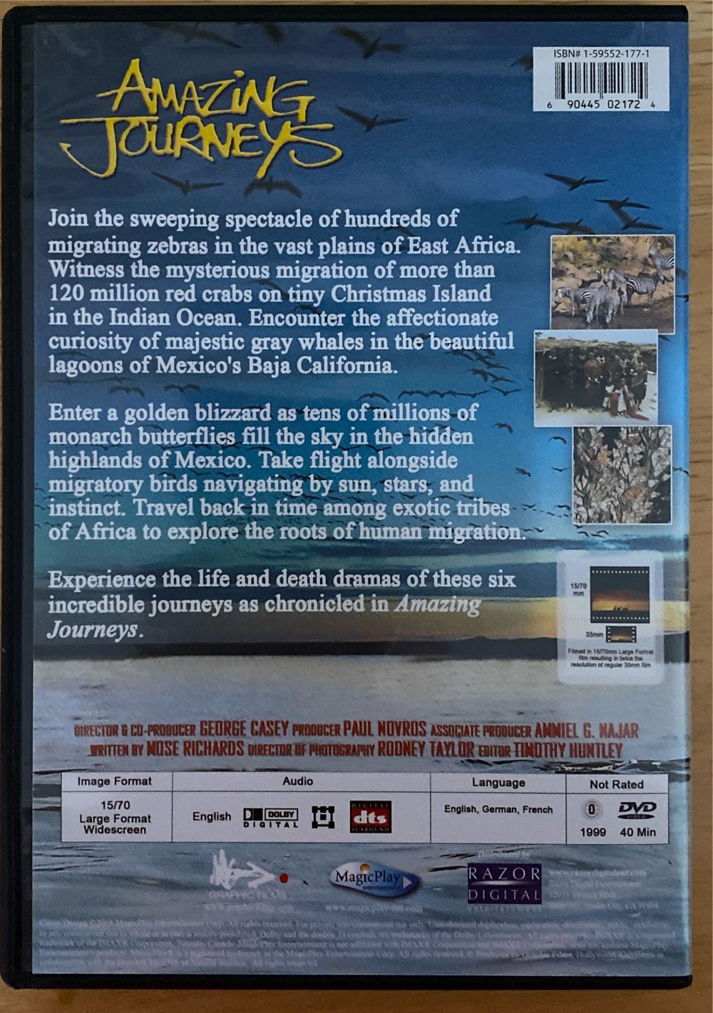 Amazing Journeys DVD movie collectible [Barcode 690445021724] - Main Image 2