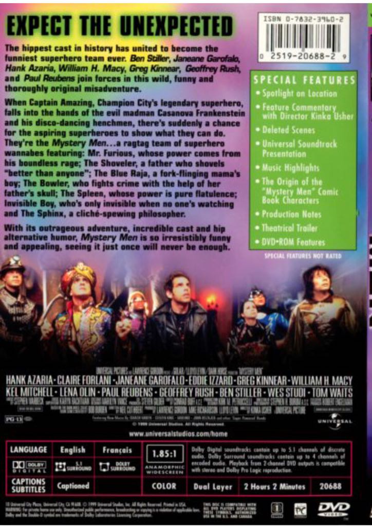 Mystery Men Plex movie collectible [Barcode 096892475835] - Main Image 2