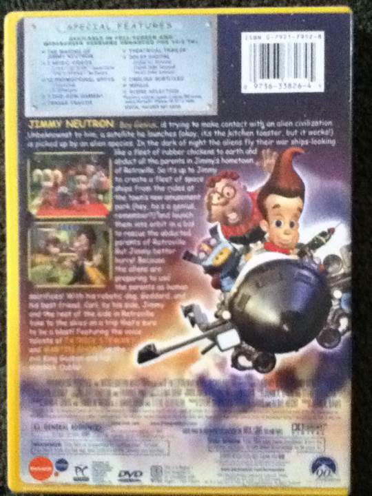 Jimmy Neutron DVD movie collectible [Barcode 097363382645] - Main Image 2