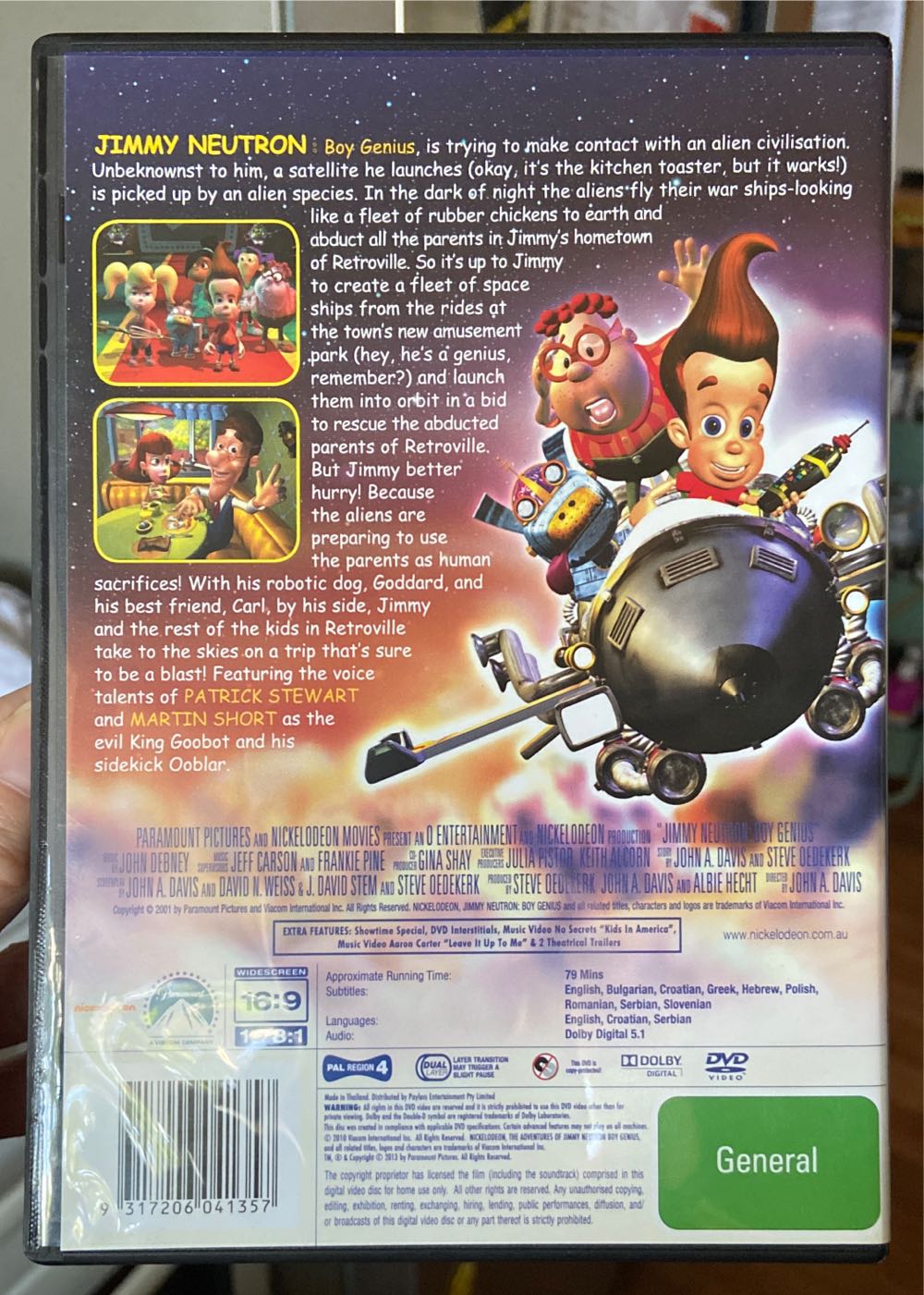 Jimmy Neutron: Boy Genius DVD movie collectible [Barcode 9317206041357] - Main Image 3