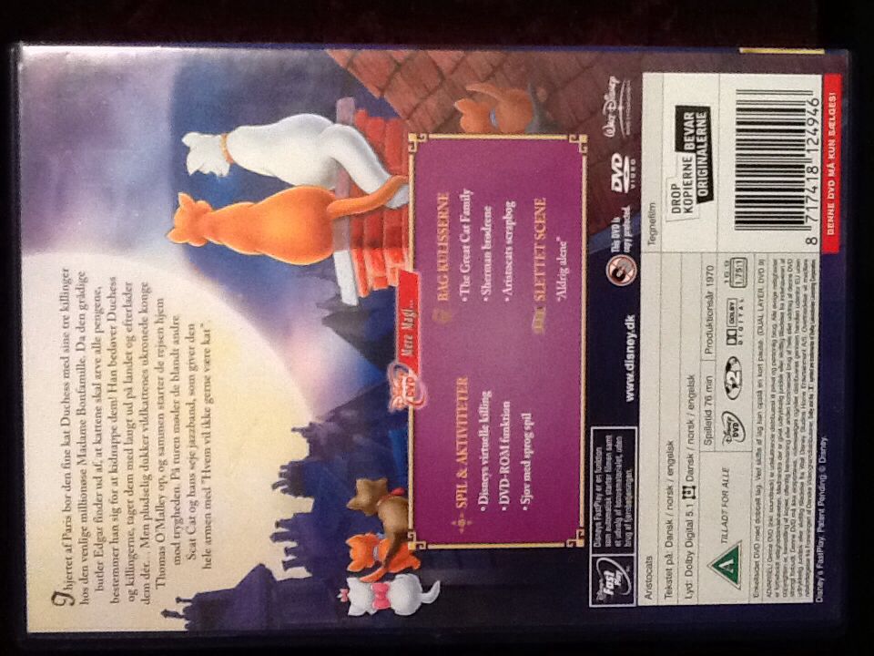 Aristocats DVD movie collectible [Barcode 8717418124946] - Main Image 2