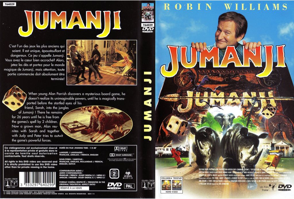 Jumanji DVD movie collectible [Barcode 7391717098767] - Main Image 2