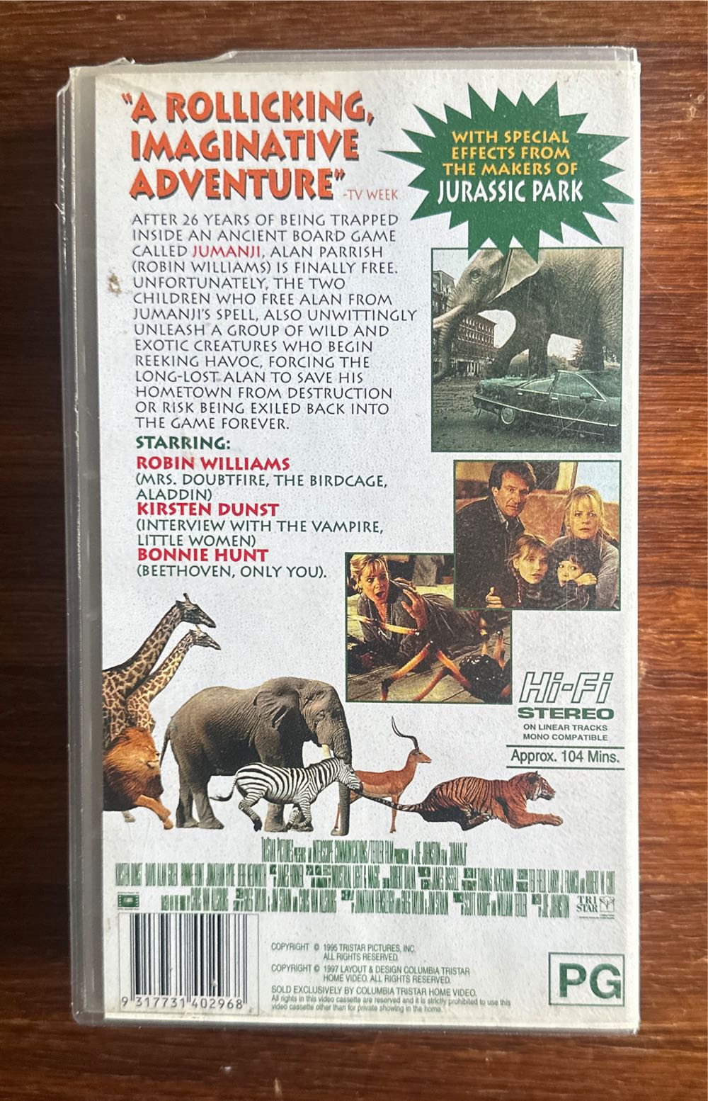 Jumanji (1995) VHS VHS movie collectible [Barcode 9317731402968] - Main Image 2