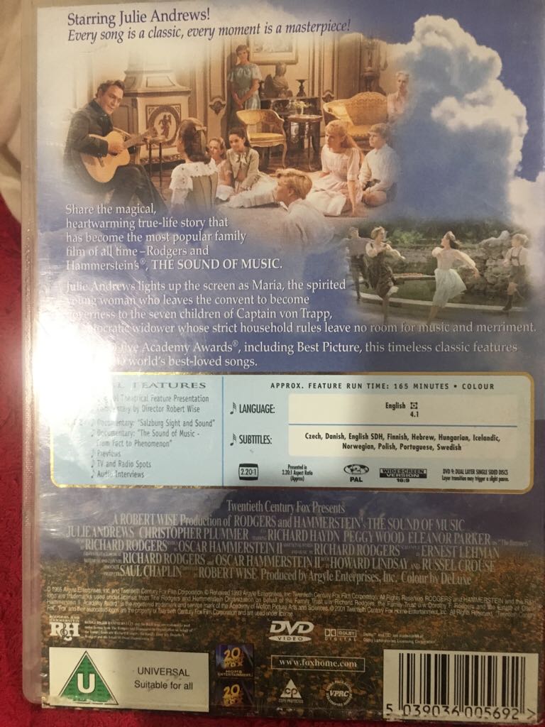 The Sound of Music DVD movie collectible [Barcode 5039036005692] - Main Image 2