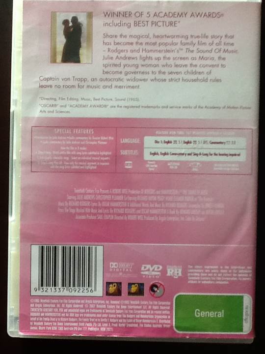 The Sound of Music Plex movie collectible [Barcode 9321337092256] - Main Image 2