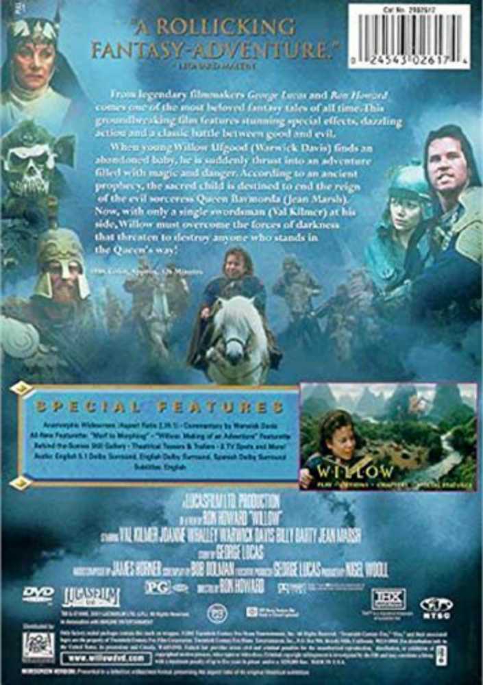 Willow DVD movie collectible [Barcode 0024543026174] - Main Image 2