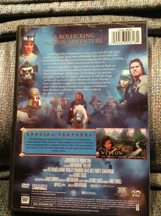 Willow DVD movie collectible [Barcode 024543026181] - Main Image 2