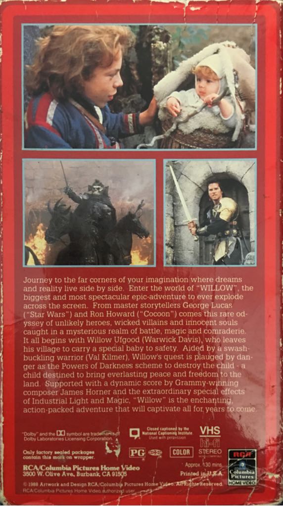 Willow VHS movie collectible [Barcode 043396609365] - Main Image 2