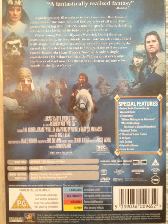 Willow DVD movie collectible [Barcode 5039036009652] - Main Image 2