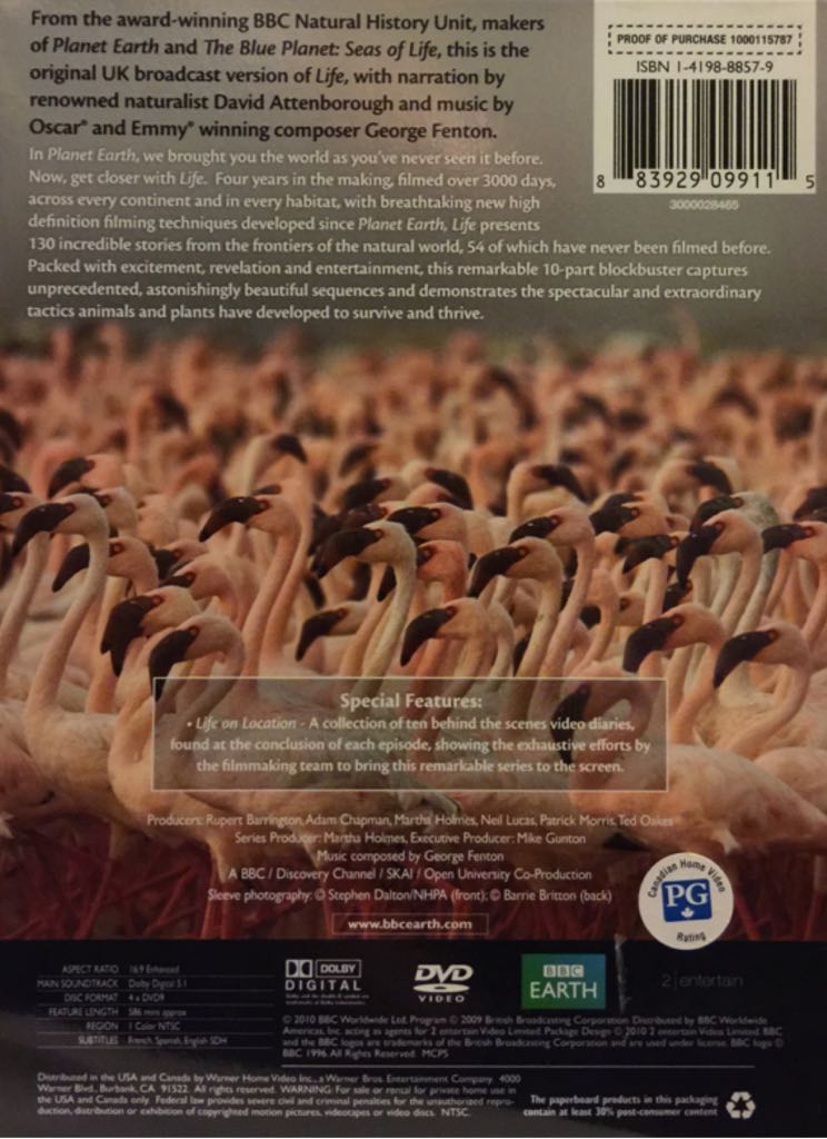 DOCUMENTARY : BBC : Life DVD movie collectible [Barcode 883929099115] - Main Image 2