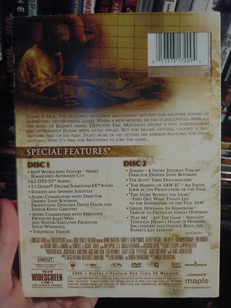 Saw II DVD movie collectible [Barcode 057373172094] - Main Image 2