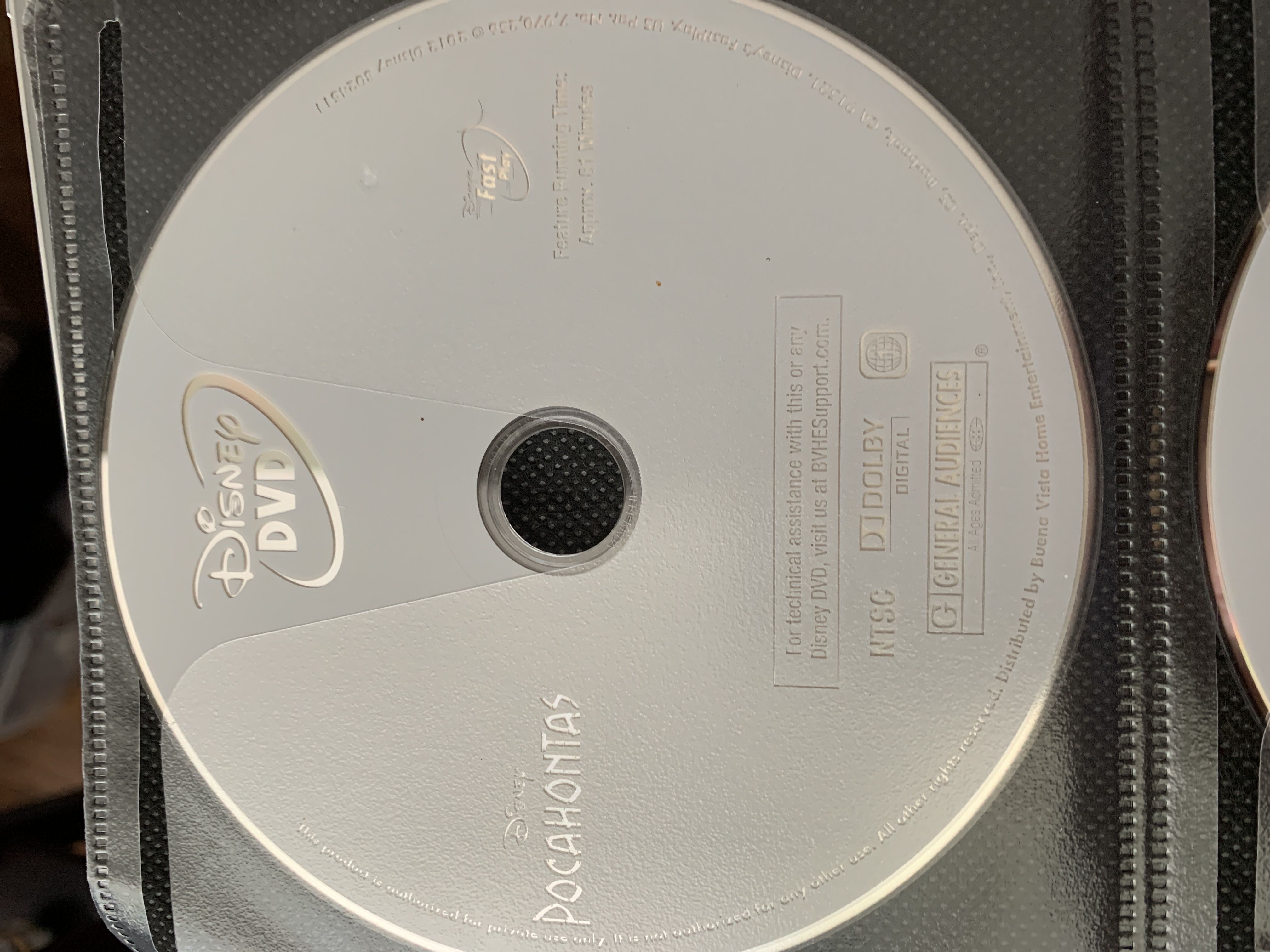 Pocahontas DVD movie collectible [Barcode 7393834202706] - Main Image 3