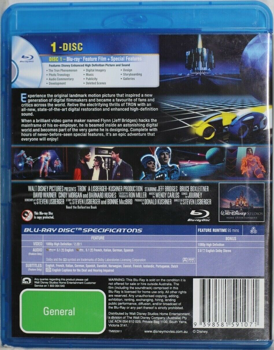 Tron Blu-ray movie collectible [Barcode 9398581591071] - Main Image 2