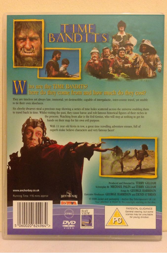 Time Bandits DVD movie collectible [Barcode 5060020620744] - Main Image 2