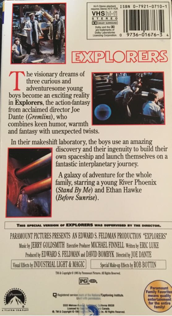 Explorers VHS movie collectible [Barcode 097360167634] - Main Image 2
