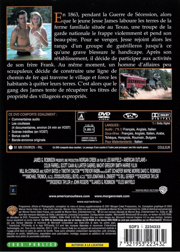 American Outlaws DVD movie collectible - Main Image 2