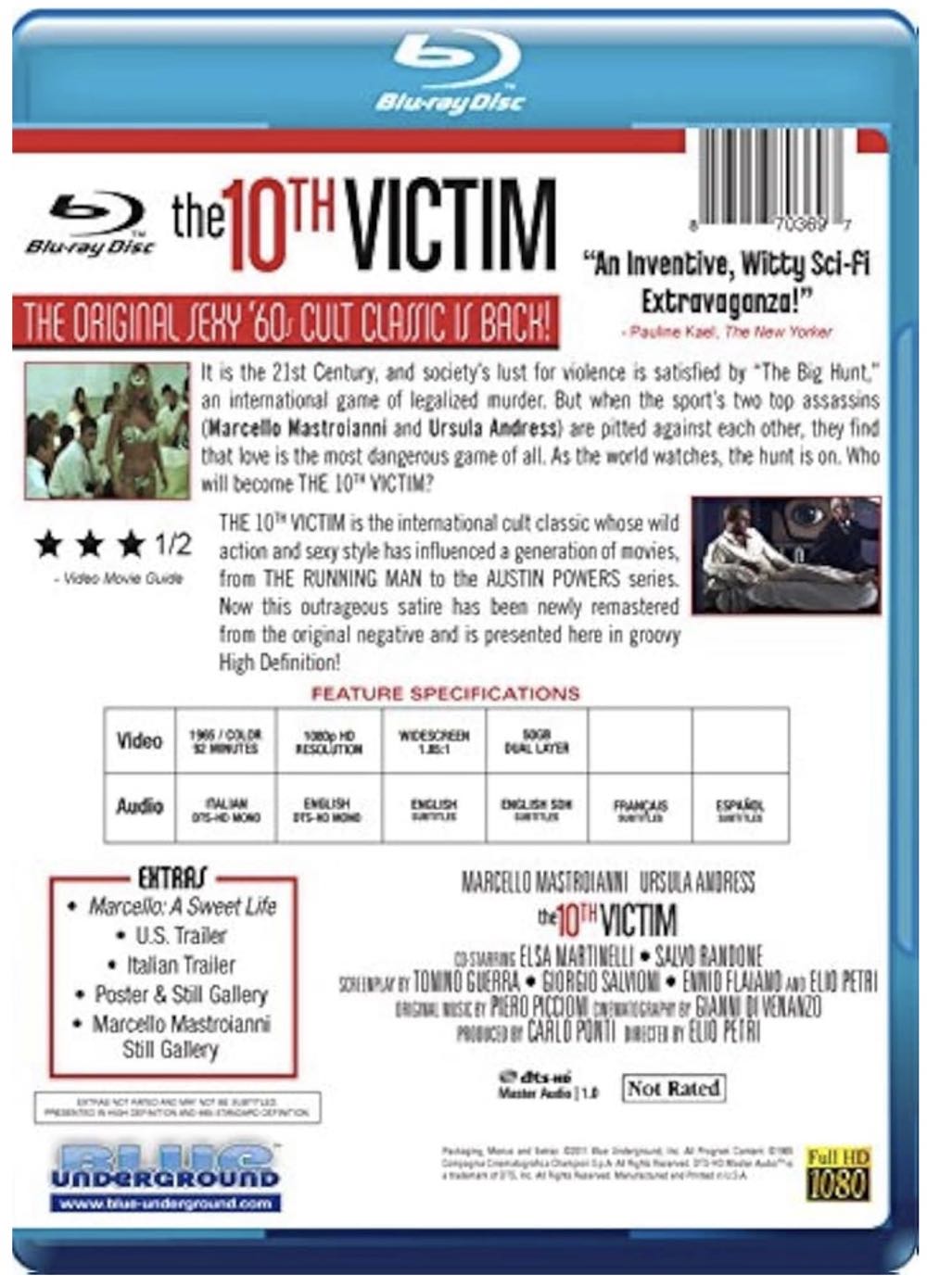 10th Victim, The. Blu-ray movie collectible [Barcode 827058703697] - Main Image 3