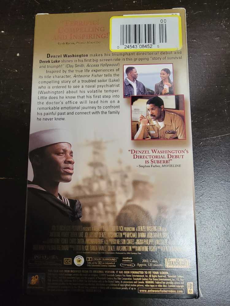Antwone Fisher/BIN 14 VHS movie collectible [Barcode 024543084525] - Main Image 2