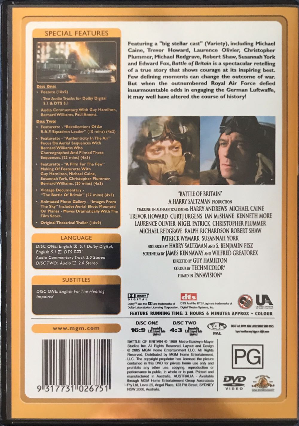 Battle of Britain DVD movie collectible [Barcode 9317731026751] - Main Image 2