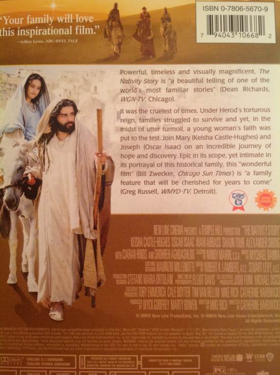 The Nativity Story DVD-R movie collectible [Barcode 794043106682] - Main Image 2